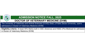 Admissions Open – Doctor of Veterinary Medicine (DVM), Fall 2025