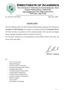 🎓 Official Notification – Orientation Week 2025