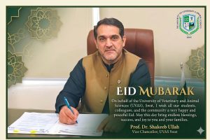 Eid Ul Azha Mubarak: Best Wishes to  the Entire UVAS Swat Community.