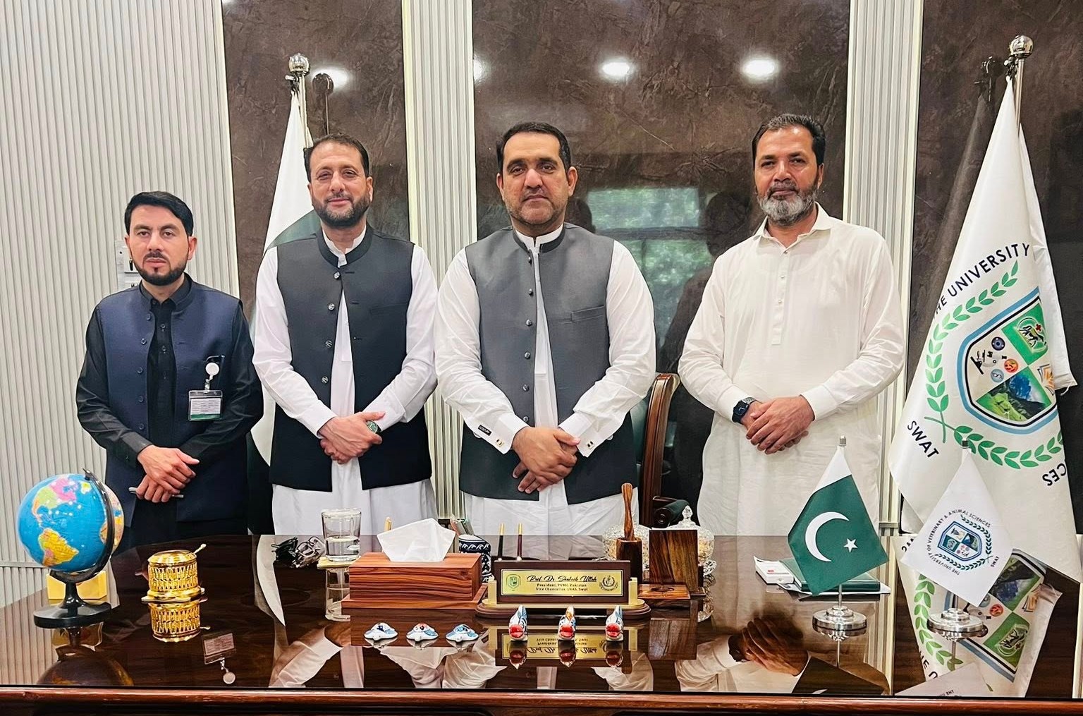 PVMA KP Leadership Meets PVMC President & UVAS Swat VC to Strengthen Veterinary Profession