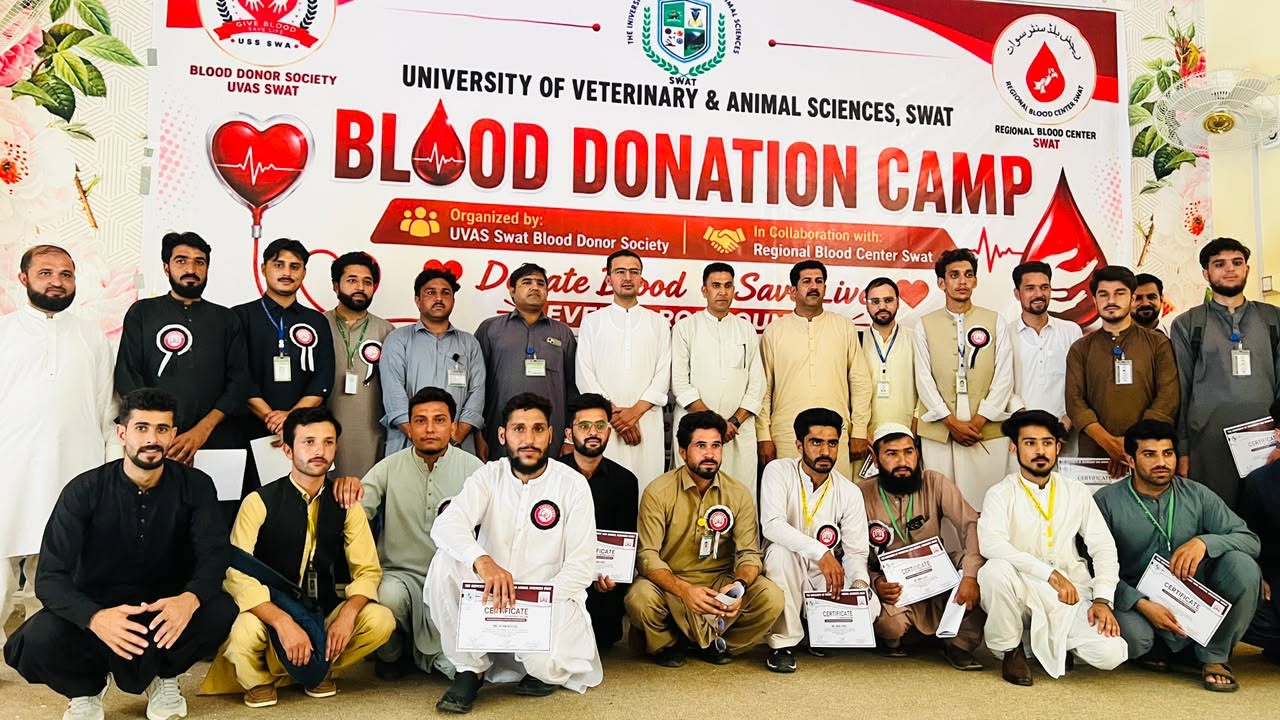Successful Blood Donation Camp Held at University of Veterinary and Animal Sciences Swat.