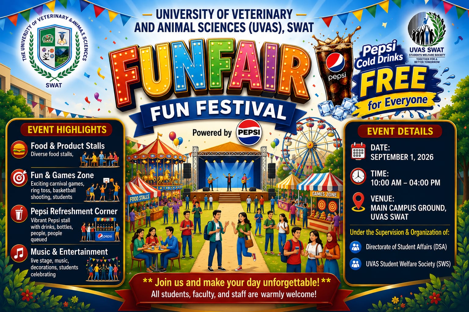 UVAS Swat Organizes Creative and Entertaining Fun Fair