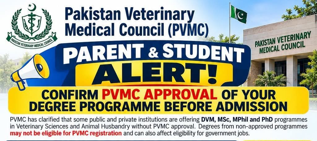 PVMC Alert: Students Advised to Verify Degree Programme Approval Before Admission